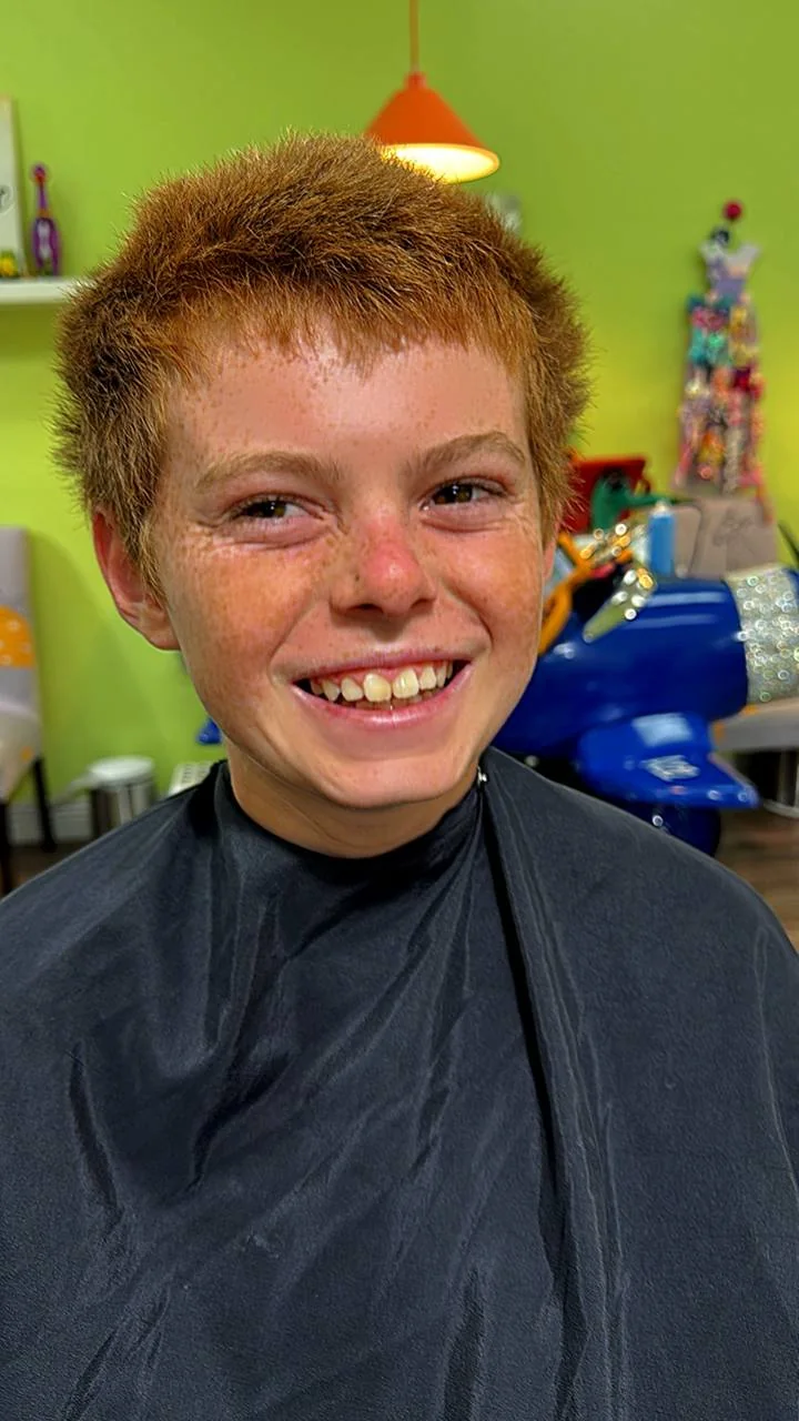 Boy haircut at Sparkles and Spikes kids salon #040
