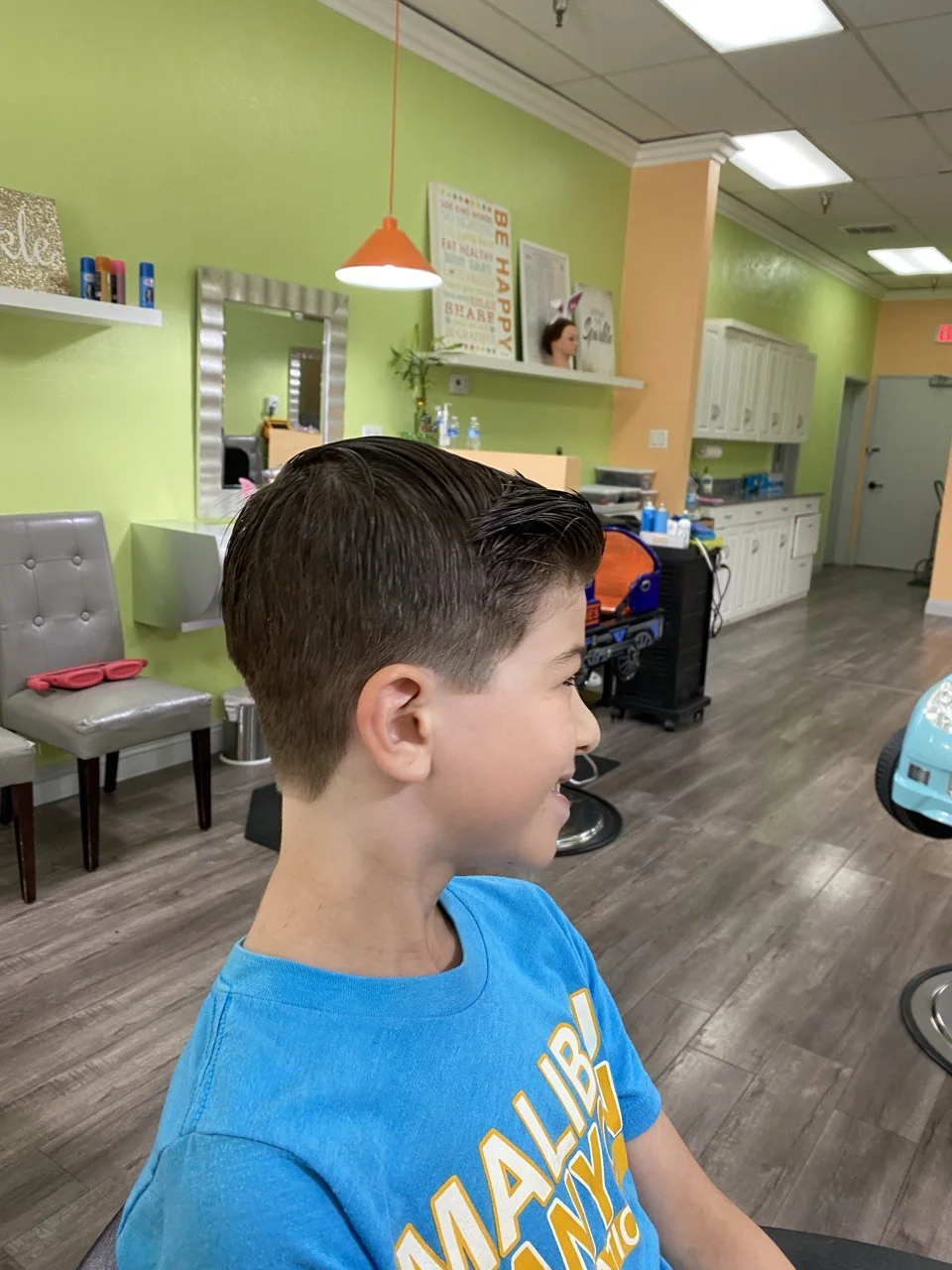 Boy haircut at Sparkles and Spikes kids salon #061