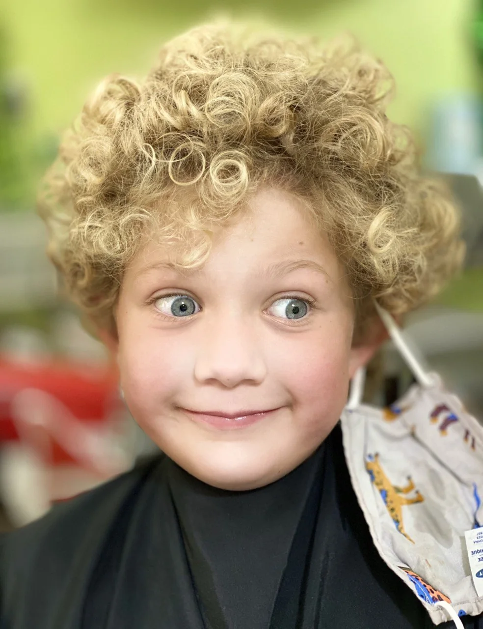 Boy haircut at Sparkles and Spikes kids salon #083