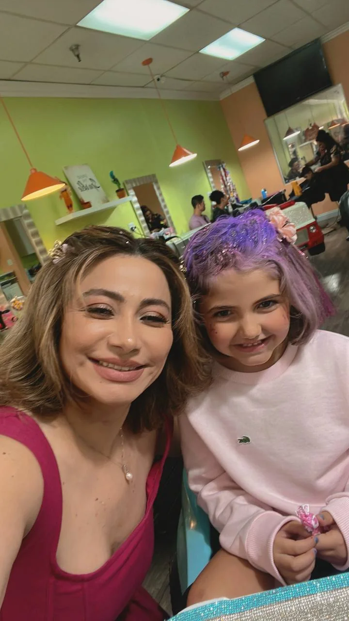 Braids and styled hair at Sparkles and Spikes kids salon #030