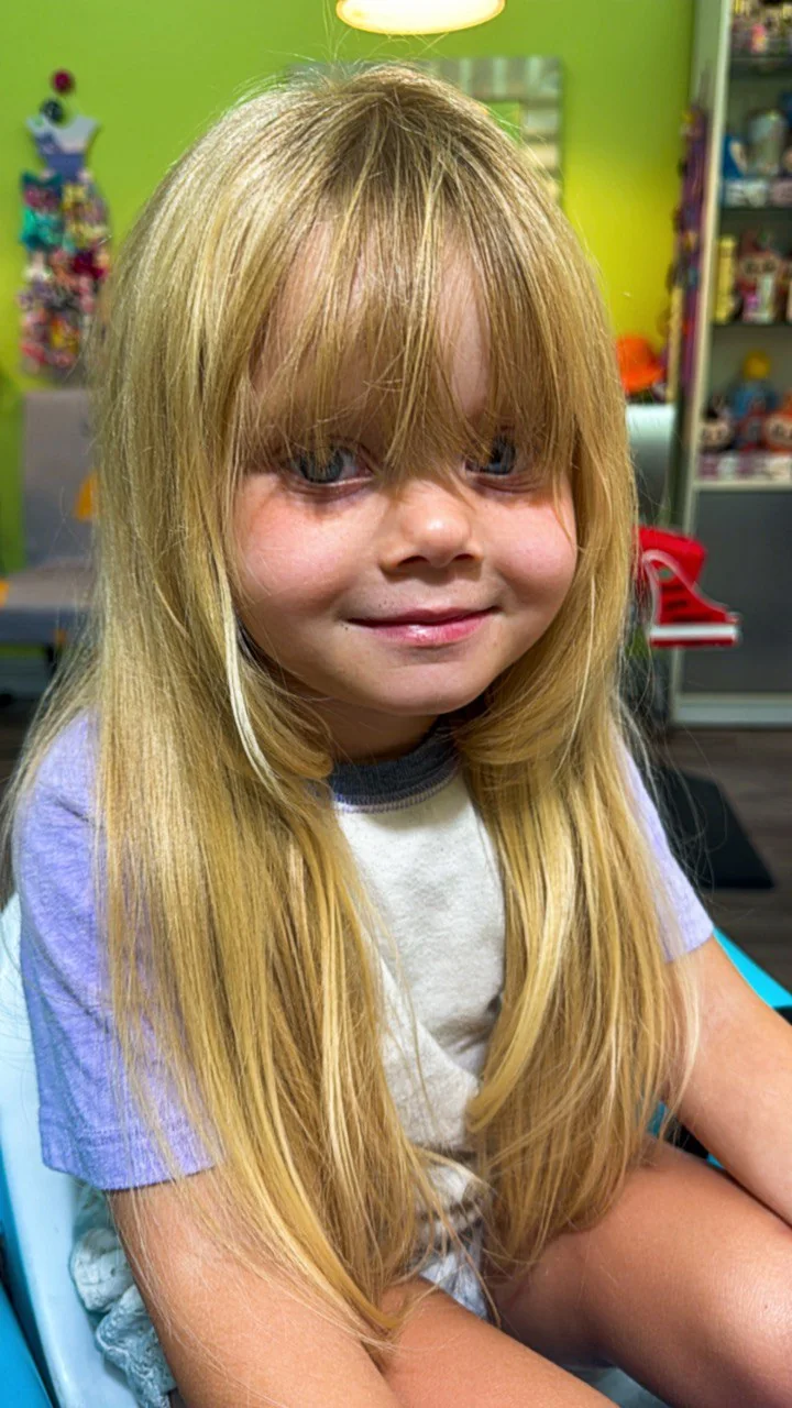 Braids and styled hair at Sparkles and Spikes kids salon #047