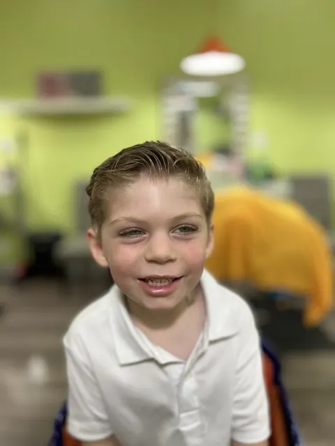 Boy haircut at Sparkles and Spikes kids salon #053