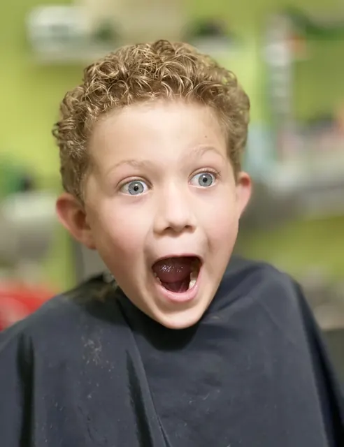 Boy haircut at Sparkles and Spikes kids salon #085