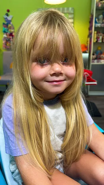 Braids and styled hair at Sparkles and Spikes kids salon #047