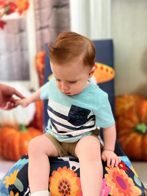 First haircut moment at Sparkles and Spikes kids salon #028