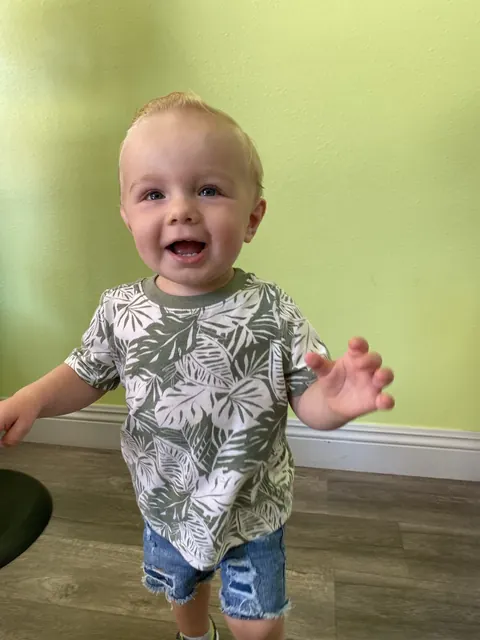 First haircut moment at Sparkles and Spikes kids salon #074