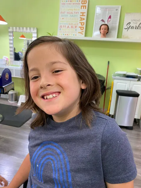 Girl haircut at Sparkles and Spikes kids salon #003